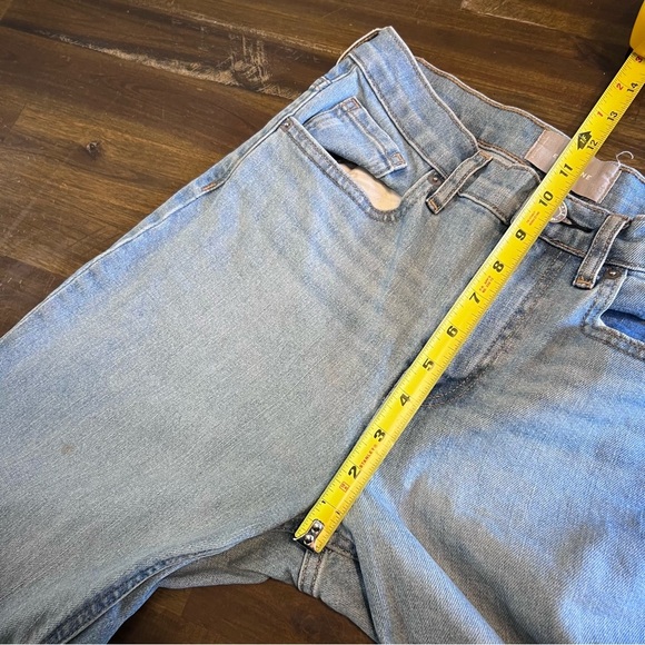 Everlane Straight Leg Jeans Pants Fringe Distr Hem Light Wash 27 High Rise - Picture 10 of 12